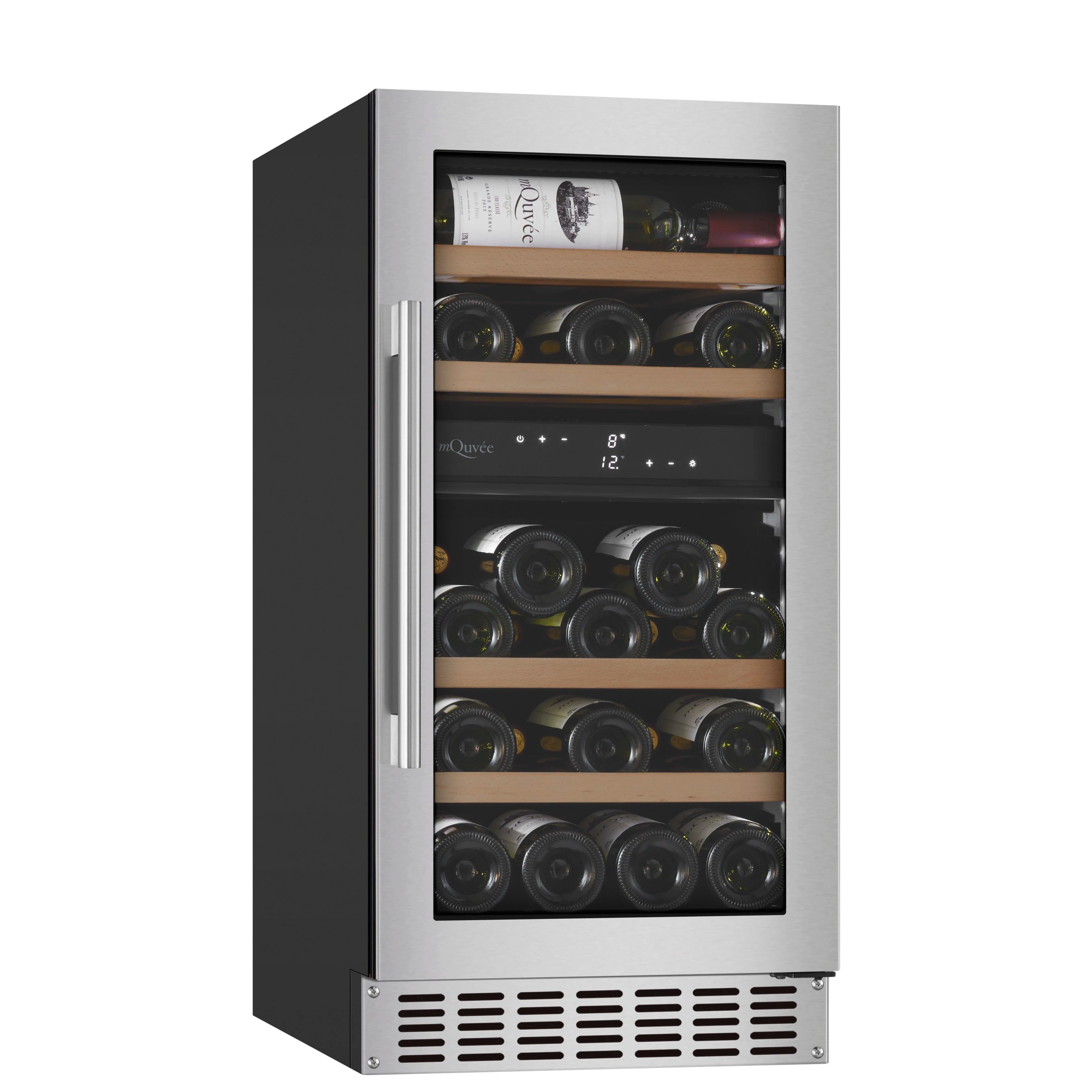 Wine refrigerator 28 bottles mQuvée WineCave 700 40D Stainless