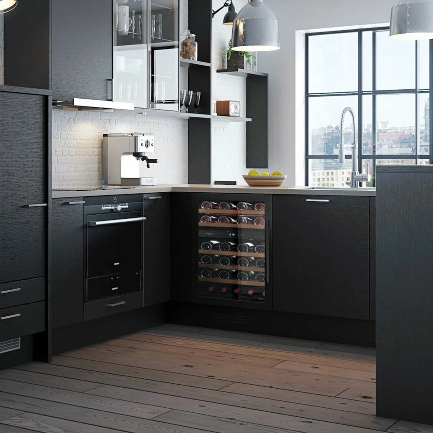 Weinkühlschrank 39 Flaschen mQuvée WineCave 700 50D Anthracite Black