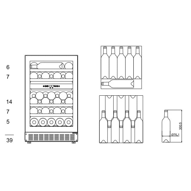 Weinkühlschrank 39 Flaschen mQuvée WineCave 700 50D Modern