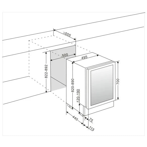 Weinkühlschrank 39 Flaschen mQuvée WineCave 700 50D Modern