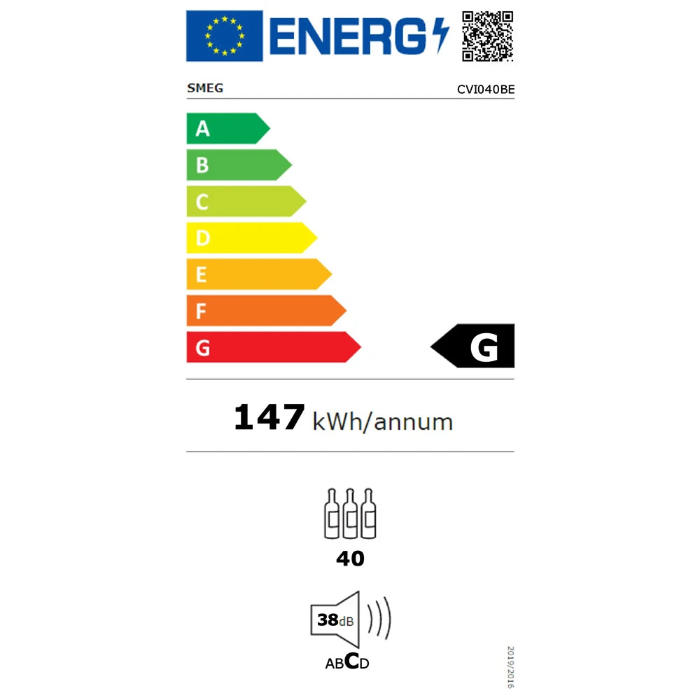 Wine refrigerator 40 bottles Smeg CVI040BE