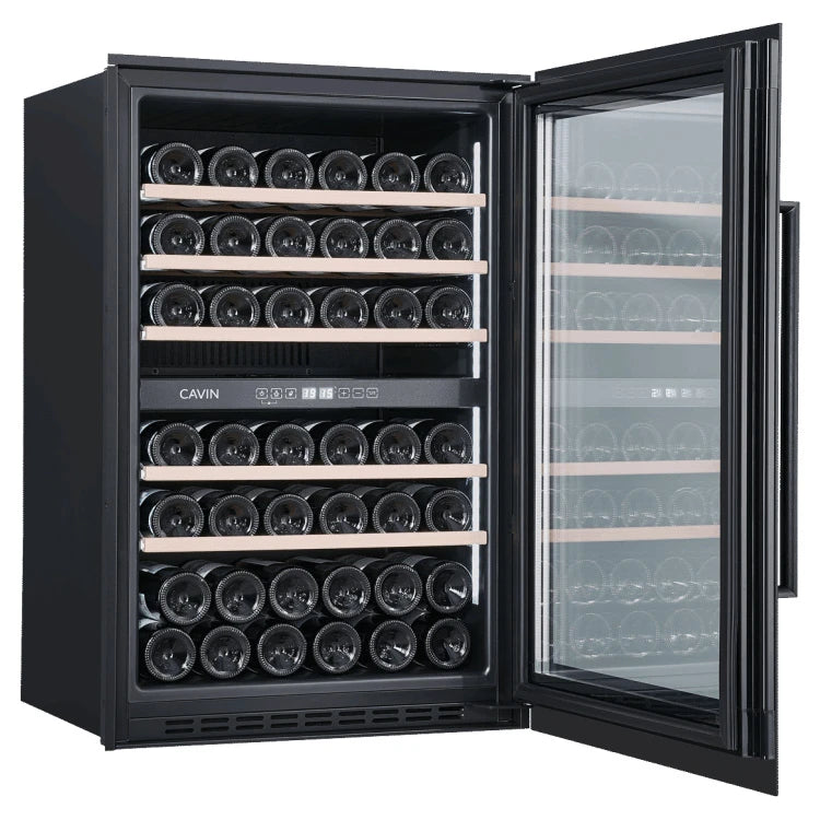 Wine Cooler 42 bottles Cavin Scandinavian Collection 90 Fullglass Black