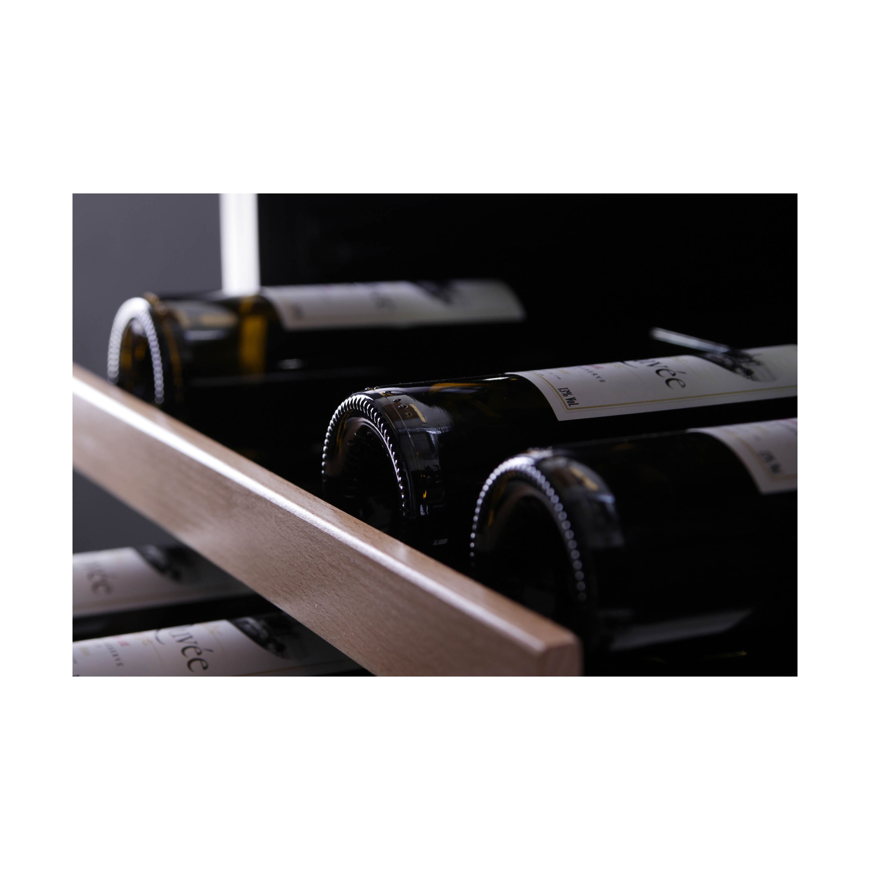 Weinkühlschrank 45 Flaschen WineCave 60DD Fullglass Black