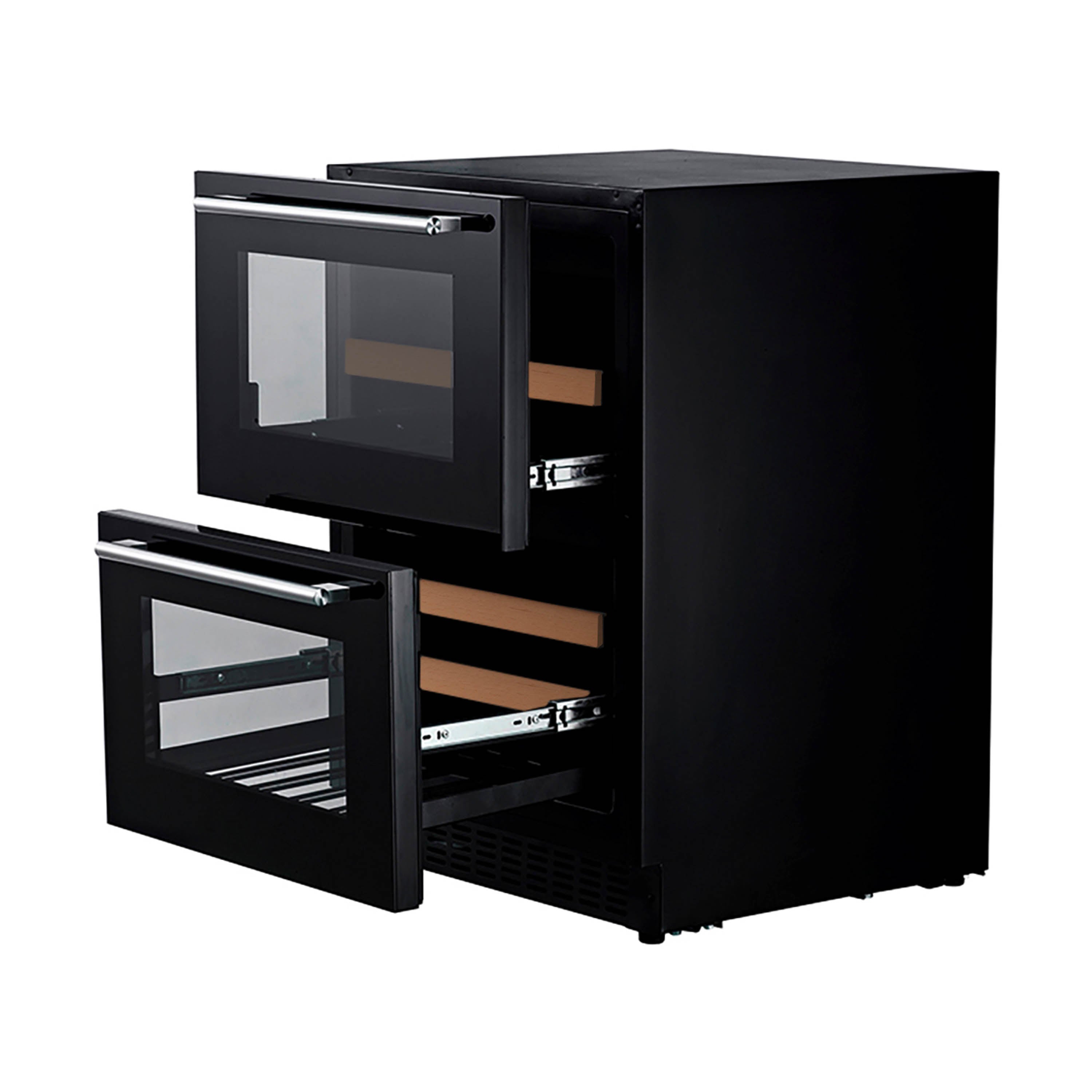 Weinkühlschrank 45 Flaschen WineCave 60DD Fullglass Black