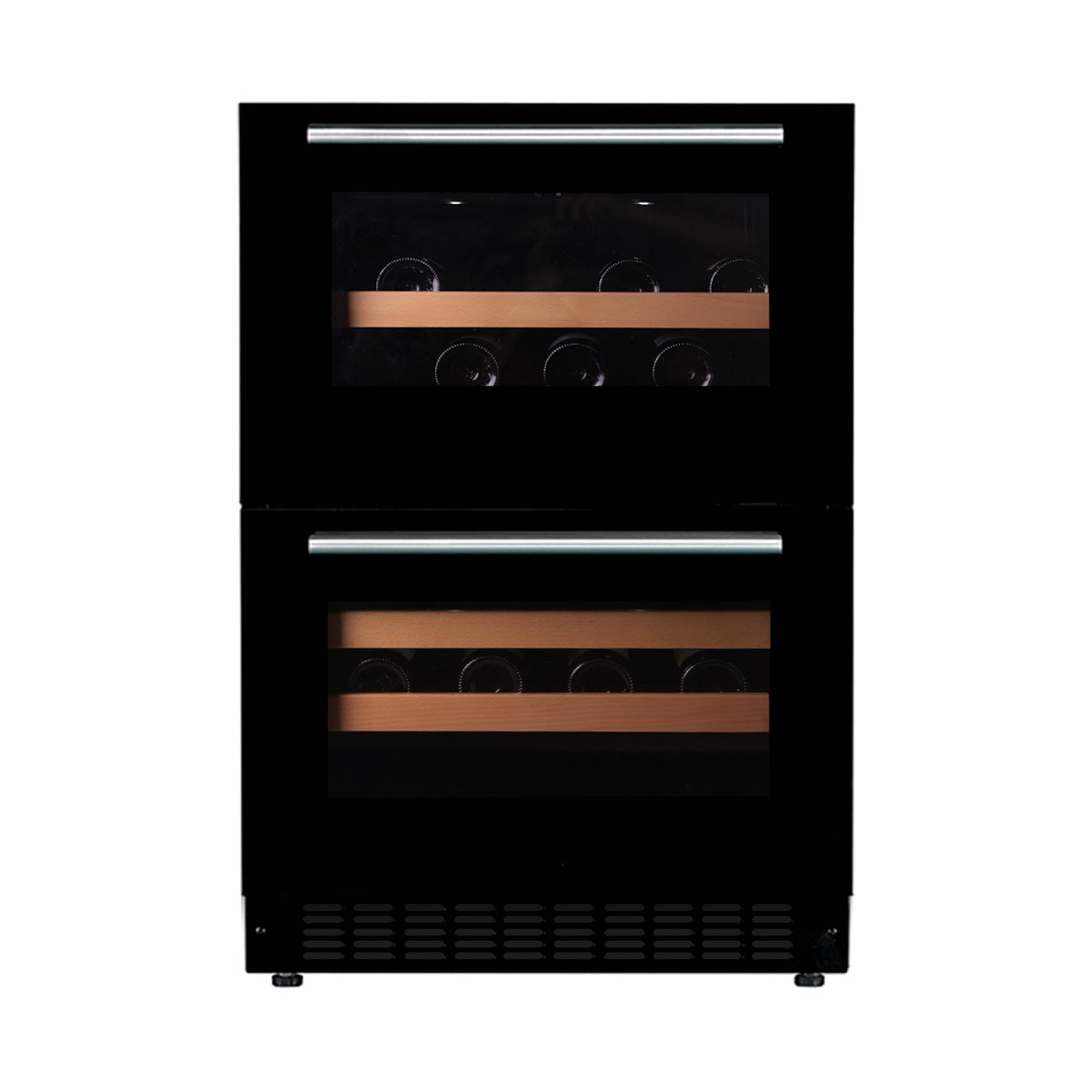 Weinkühlschrank 45 Flaschen WineCave 60DD Fullglass Black