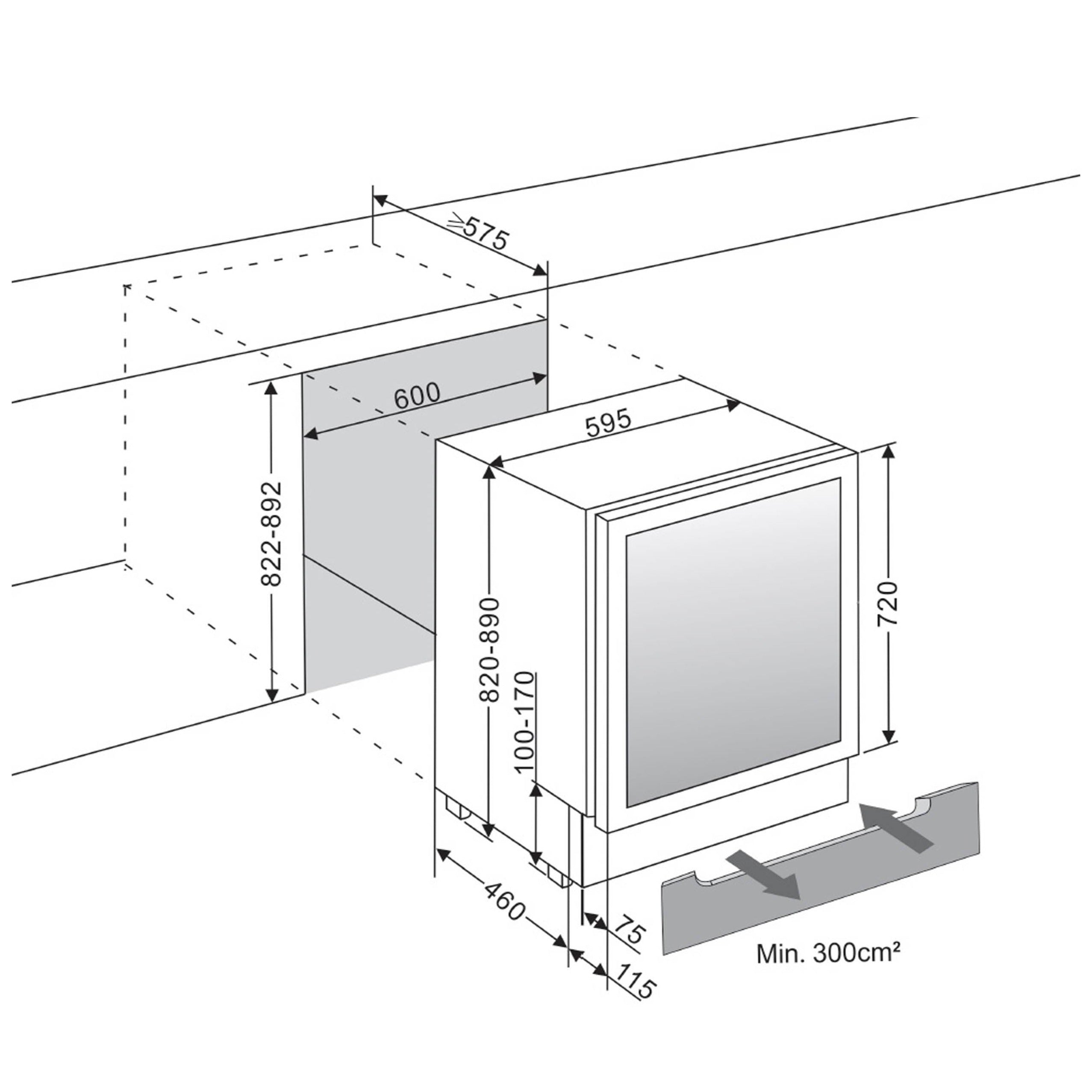 Weinkühlschrank 45 Flaschen WineCave 720 60D Stainless