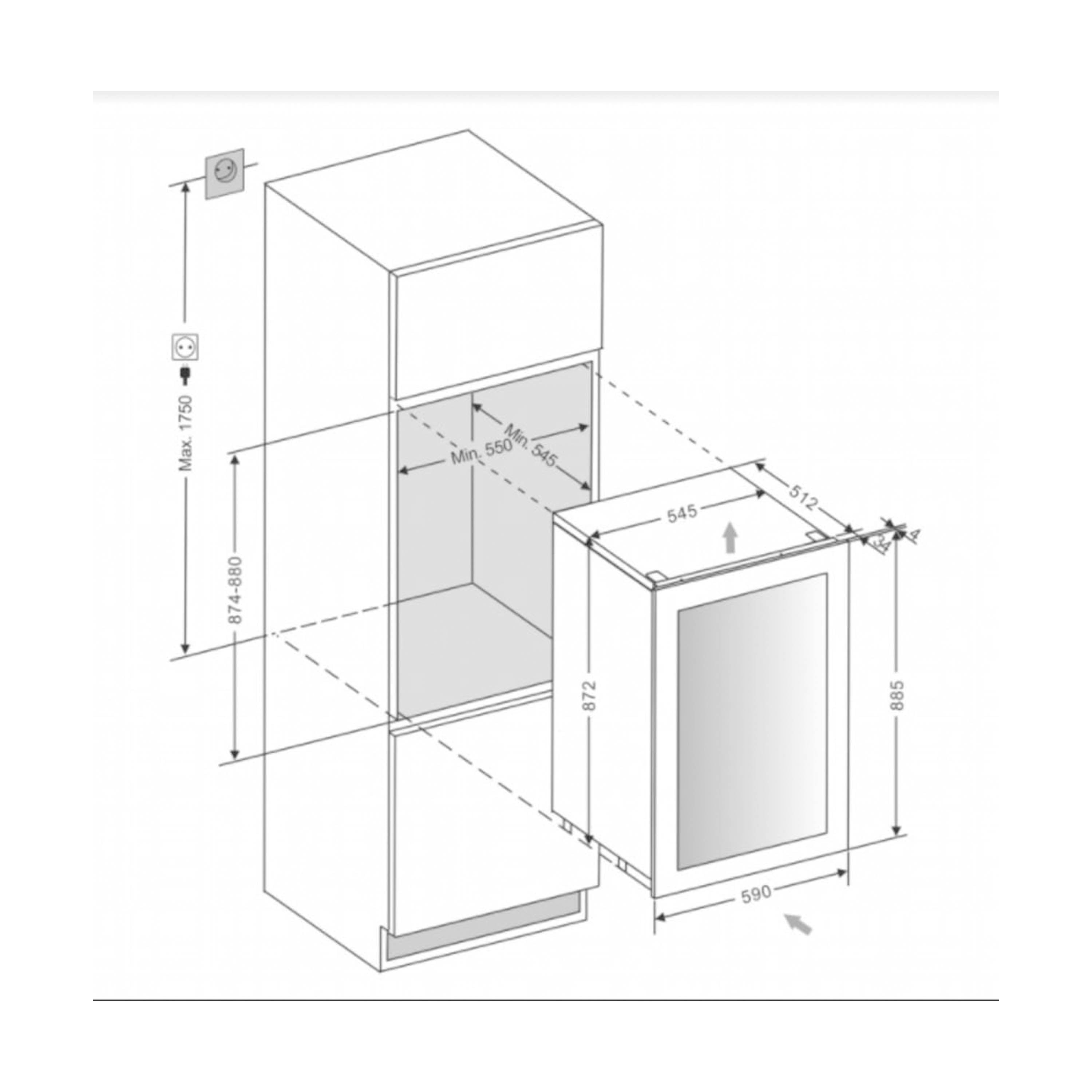 Weinkühlschrank 49 Flaschen WineKeeper 49D Stainless