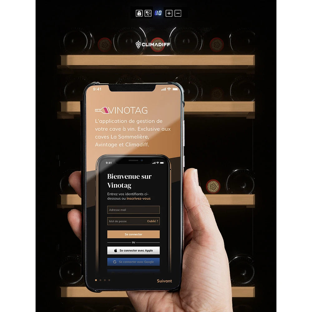 Wine refrigerator 52 bottles Climadiff CEPAGE52F