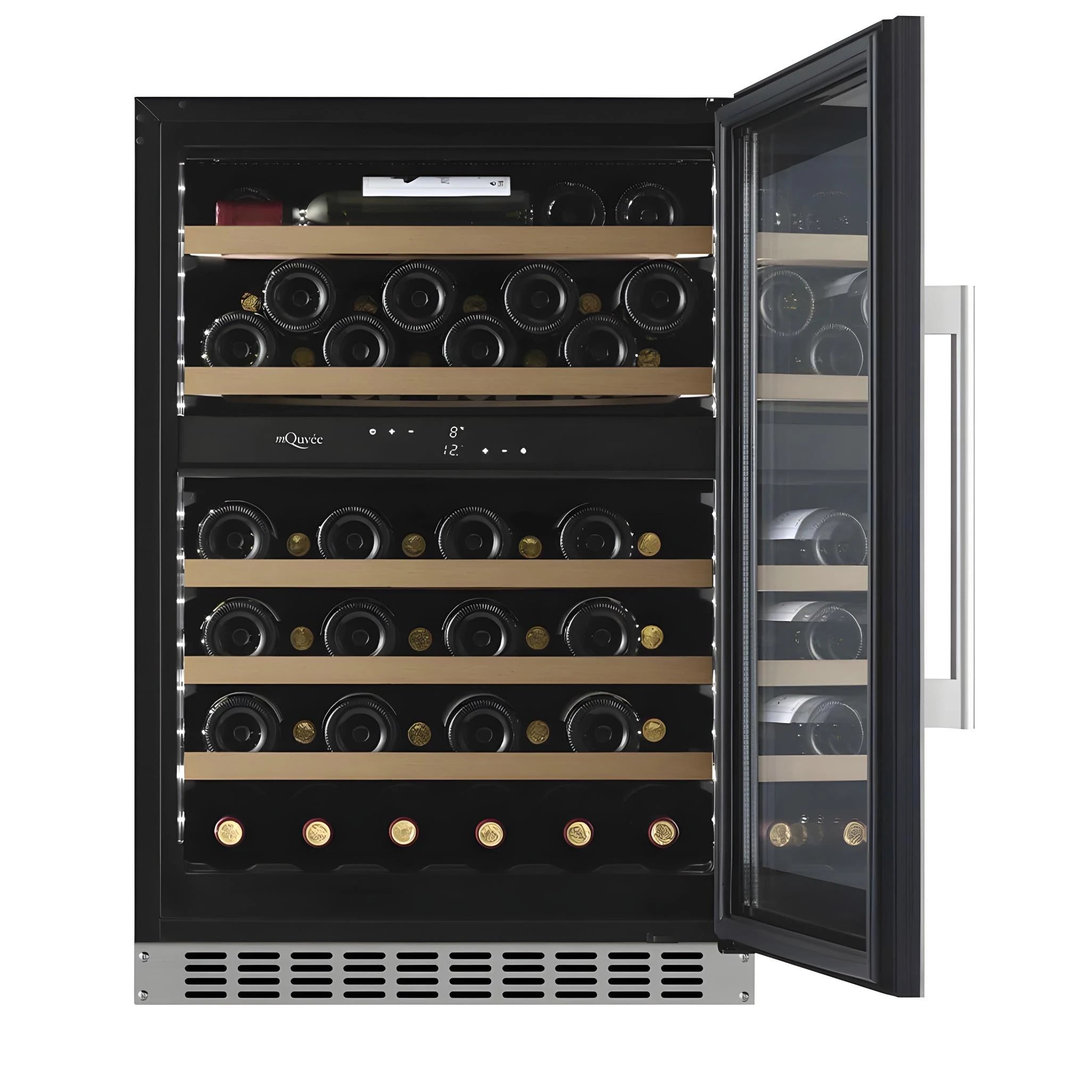 Wine Cooler 53 bottles mQuvée WineCave 800 60D Stainless Dual-zone