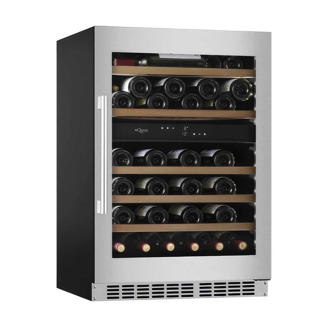 Wine Cooler 53 bottles mQuvée WineCave 800 60D Stainless Dual-zone
