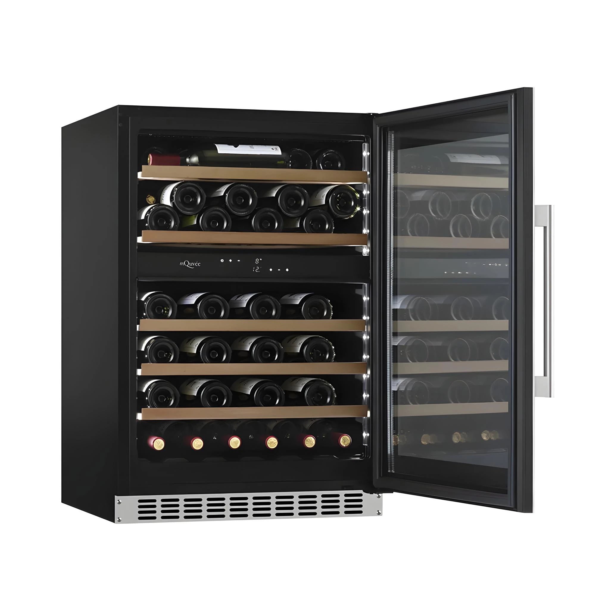 Wine Cooler 53 bottles mQuvée WineCave 800 60D Stainless Dual-zone