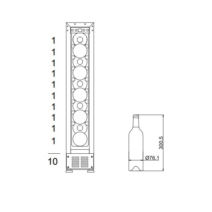 Wine Cooler 7 bottles mQuvée WineCave 700 15S Anthracite Black