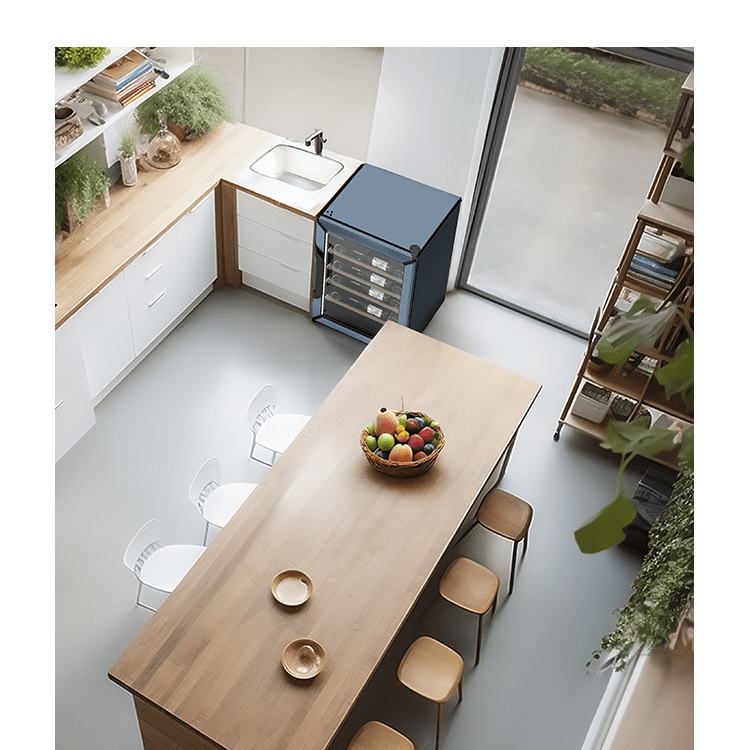 Weinkühlschrank 50 Flaschen Goguette Blau