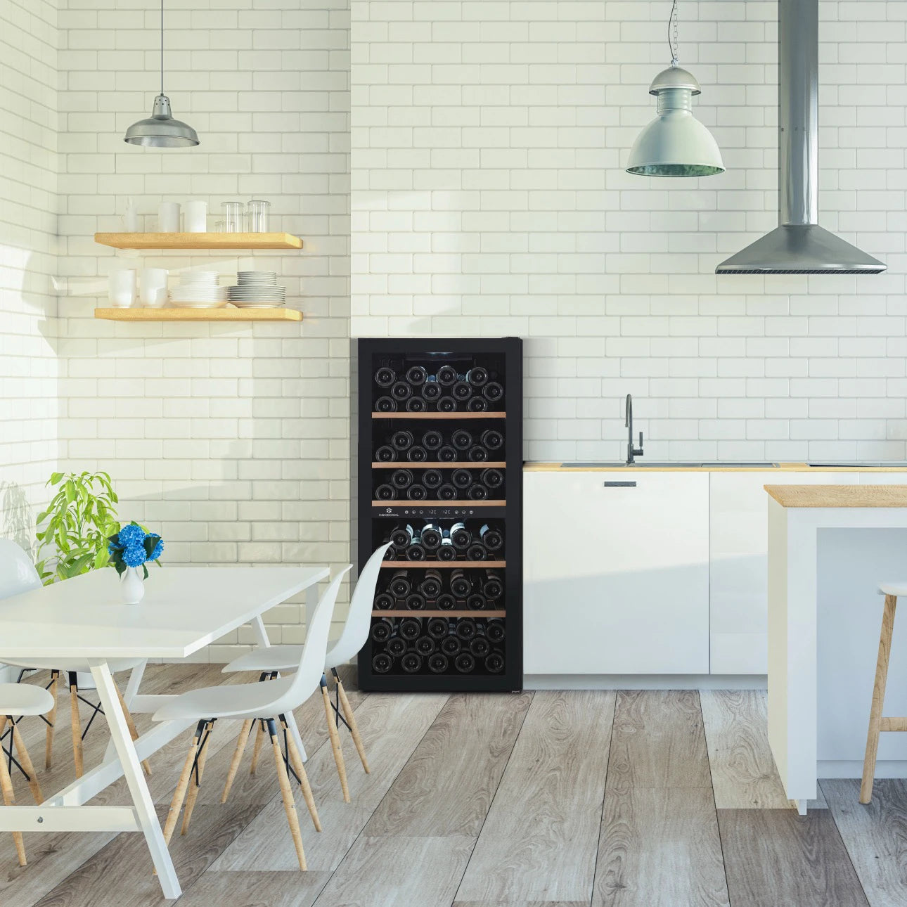 Wine Cooler 77 bottles Cavecool Raw Zircon CC201DB