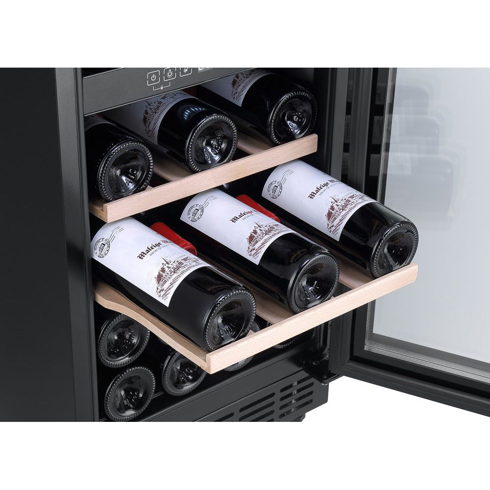 Weinkühlschrank 28 Flaschen Arctic Collection 40D Fullglass Black