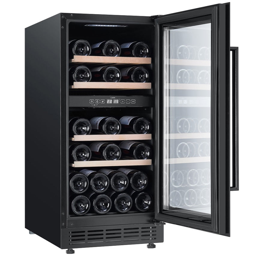 Weinkühlschrank 28 Flaschen Arctic Collection 40D Fullglass Black