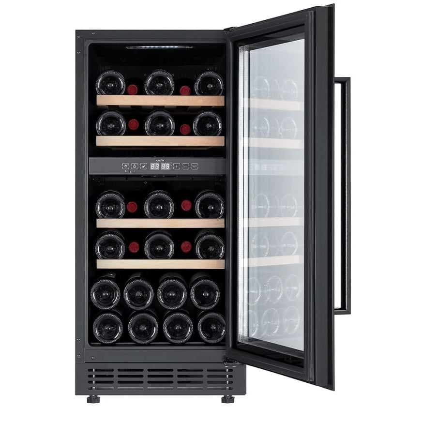 Weinkühlschrank 28 Flaschen Arctic Collection 40D Fullglass Black