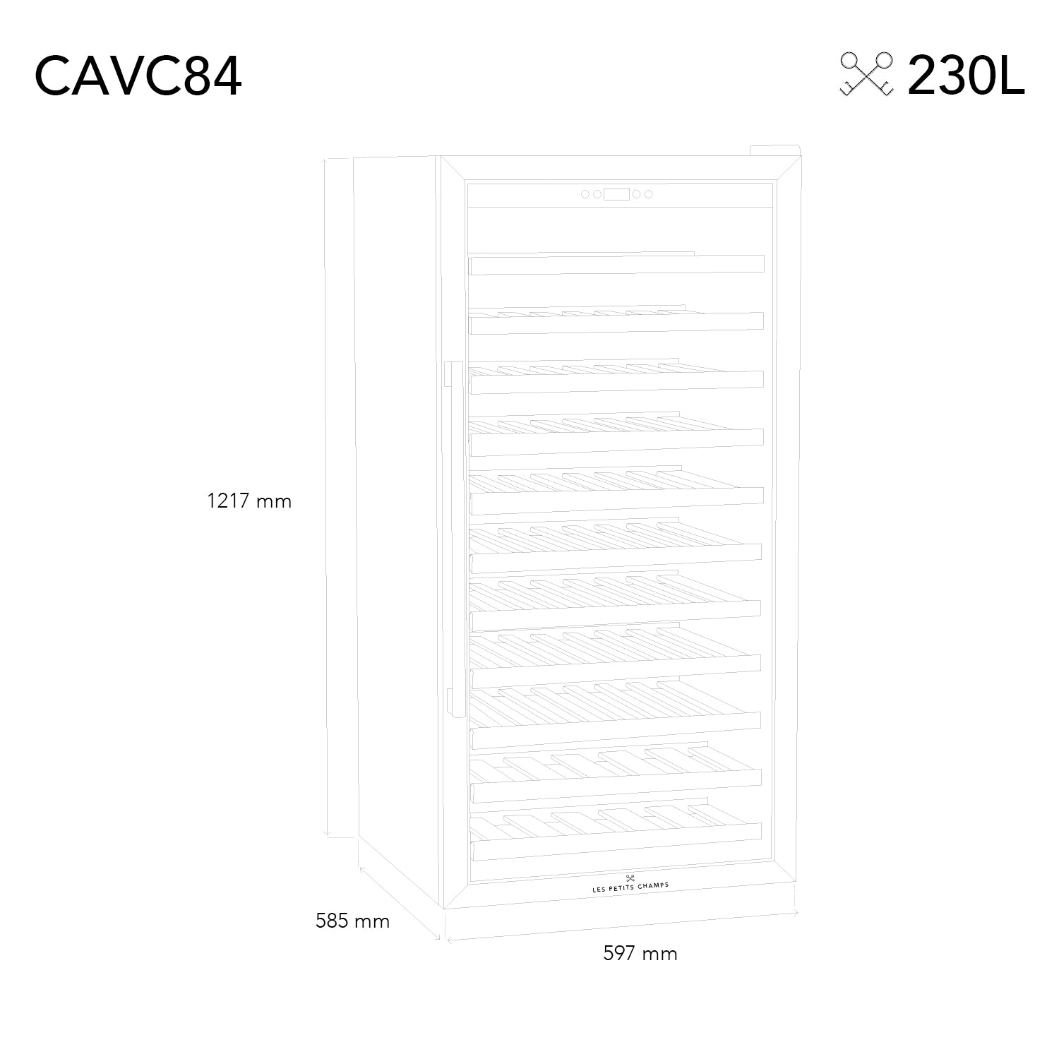 Weinkühlschrank 84 Flaschen CAVC84