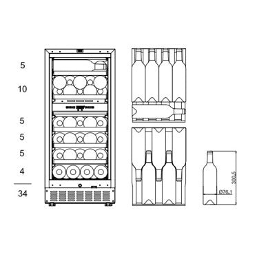 Weinkühlschrank 34 Flaschen WineCave Exclusive 780 40D Panel Ready