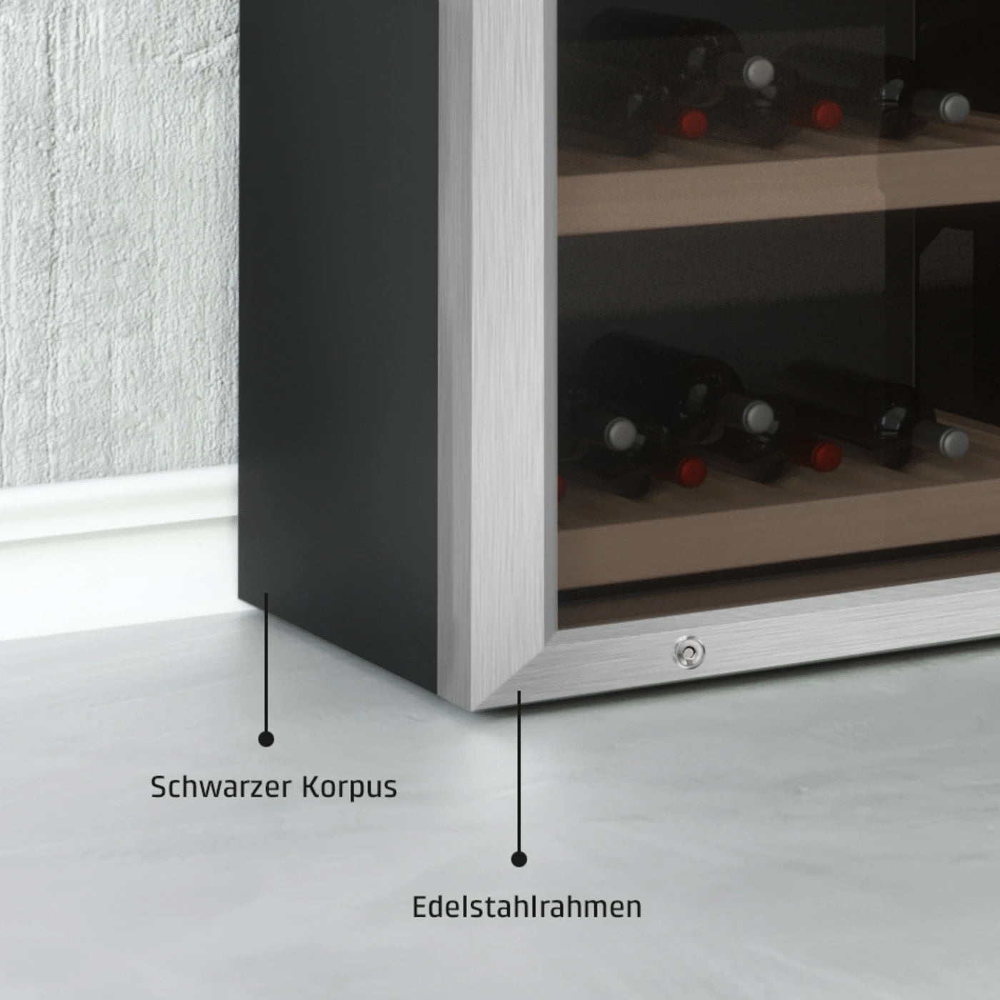Weinkühlschrank 66 Flaschen Caso WineComfort 66