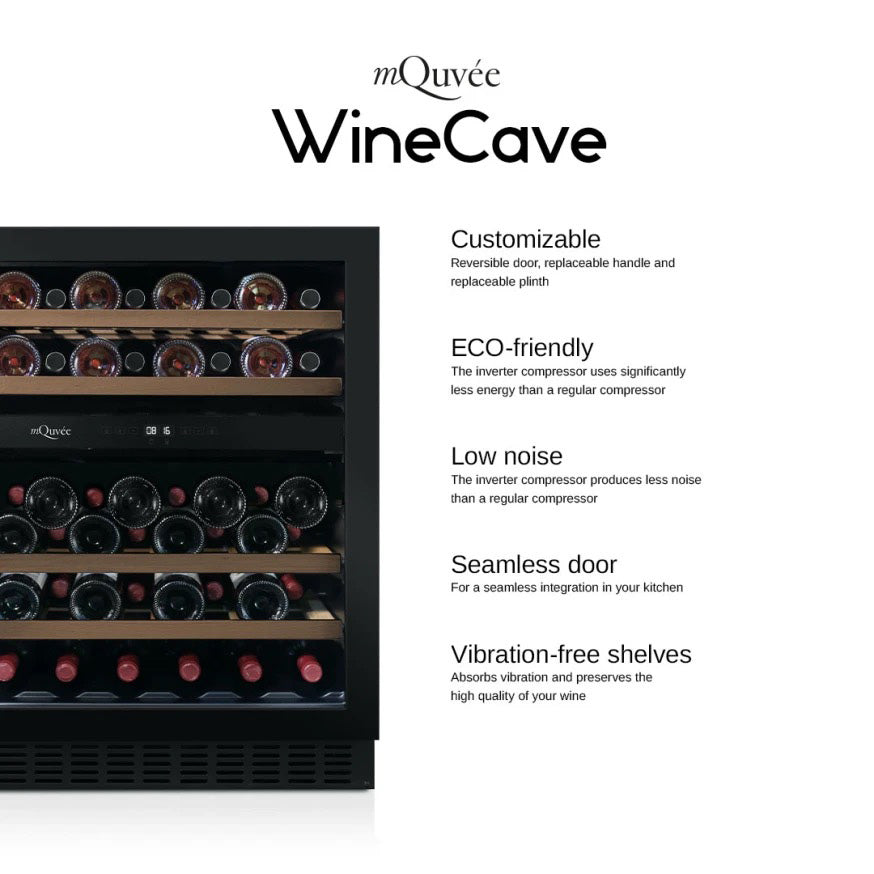Wine Cooler 34 bottles mQuvée WineCave Exclusive 780 40D Anthracite Black