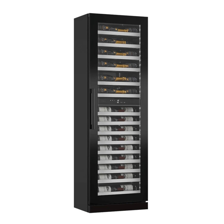 Weinkühlschrank 57 Flaschen mQuvée WineCave Slim 182D Fullglass Black