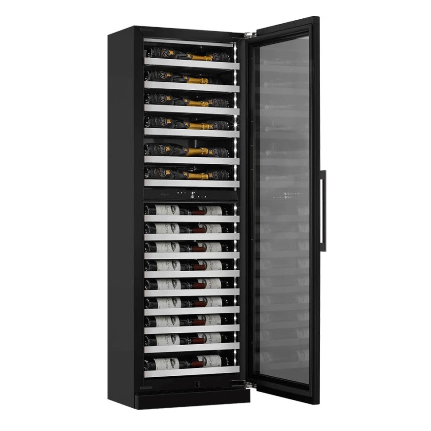 Weinkühlschrank 57 Flaschen mQuvée WineCave Slim 182D Fullglass Black