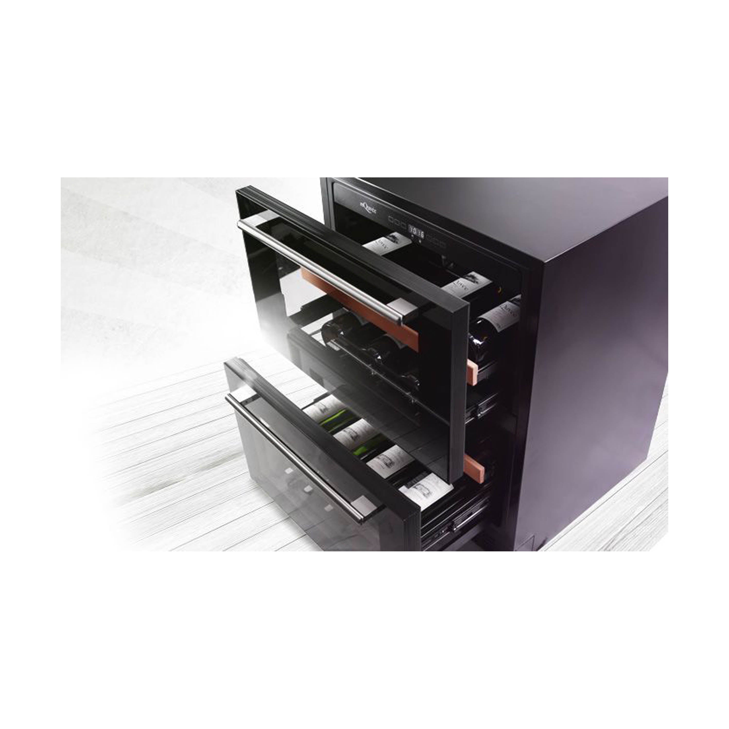 Weinkühlschrank 45 Flaschen WineCave 60DD Fullglass Black