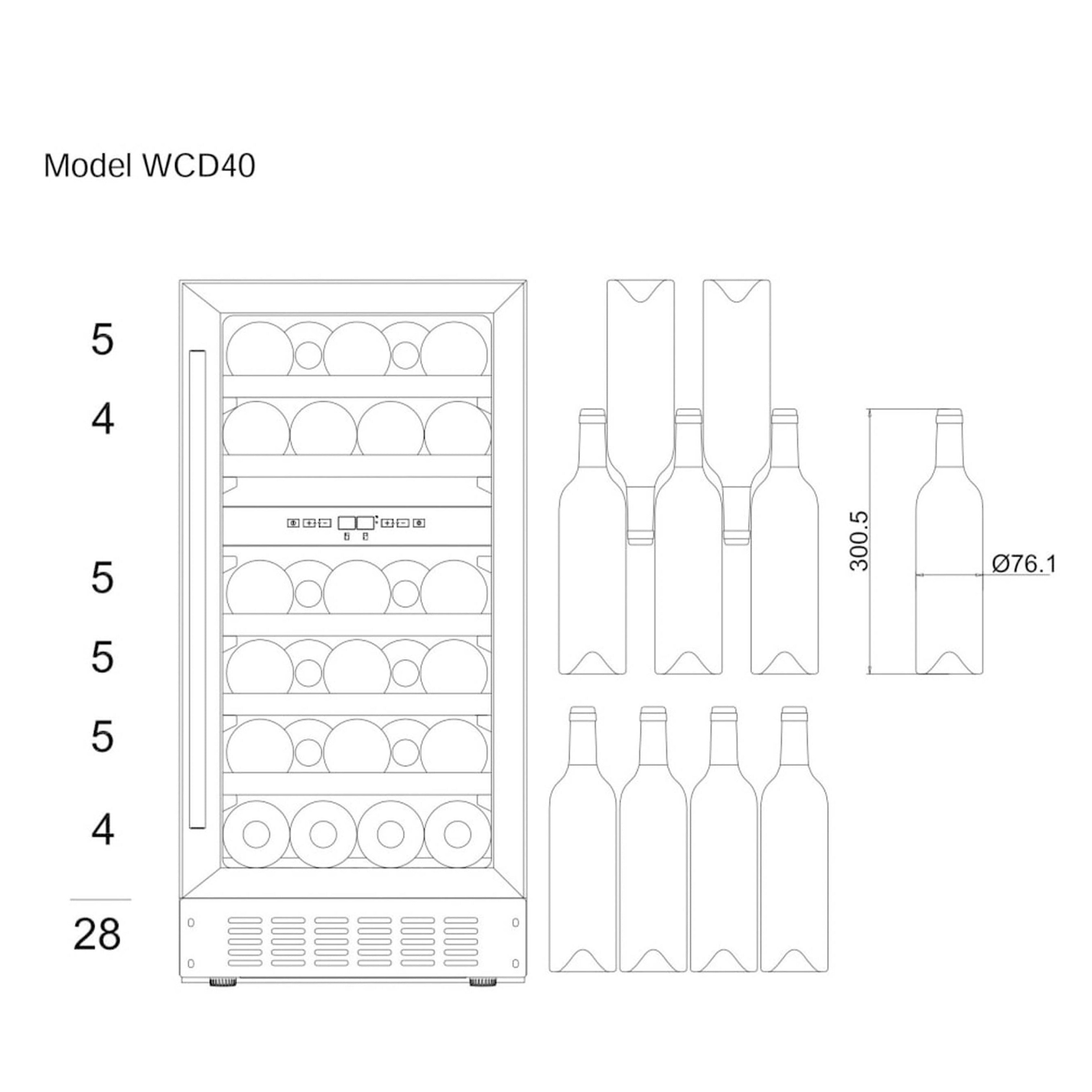 Weinkühlschrank 28 Flaschen WineCave 700 40D Modern