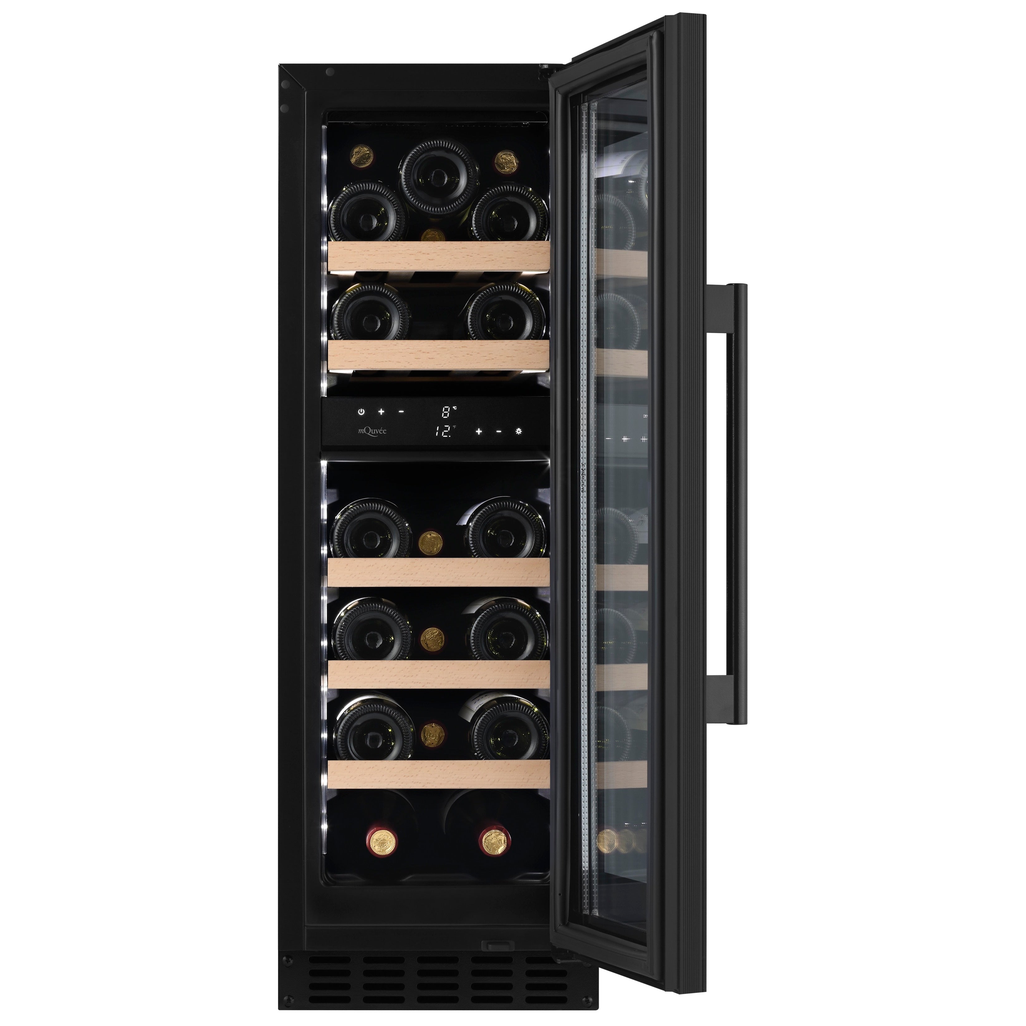 Weinkühlschrank 19 Flaschen WineCave 800 30D Fullglass Black