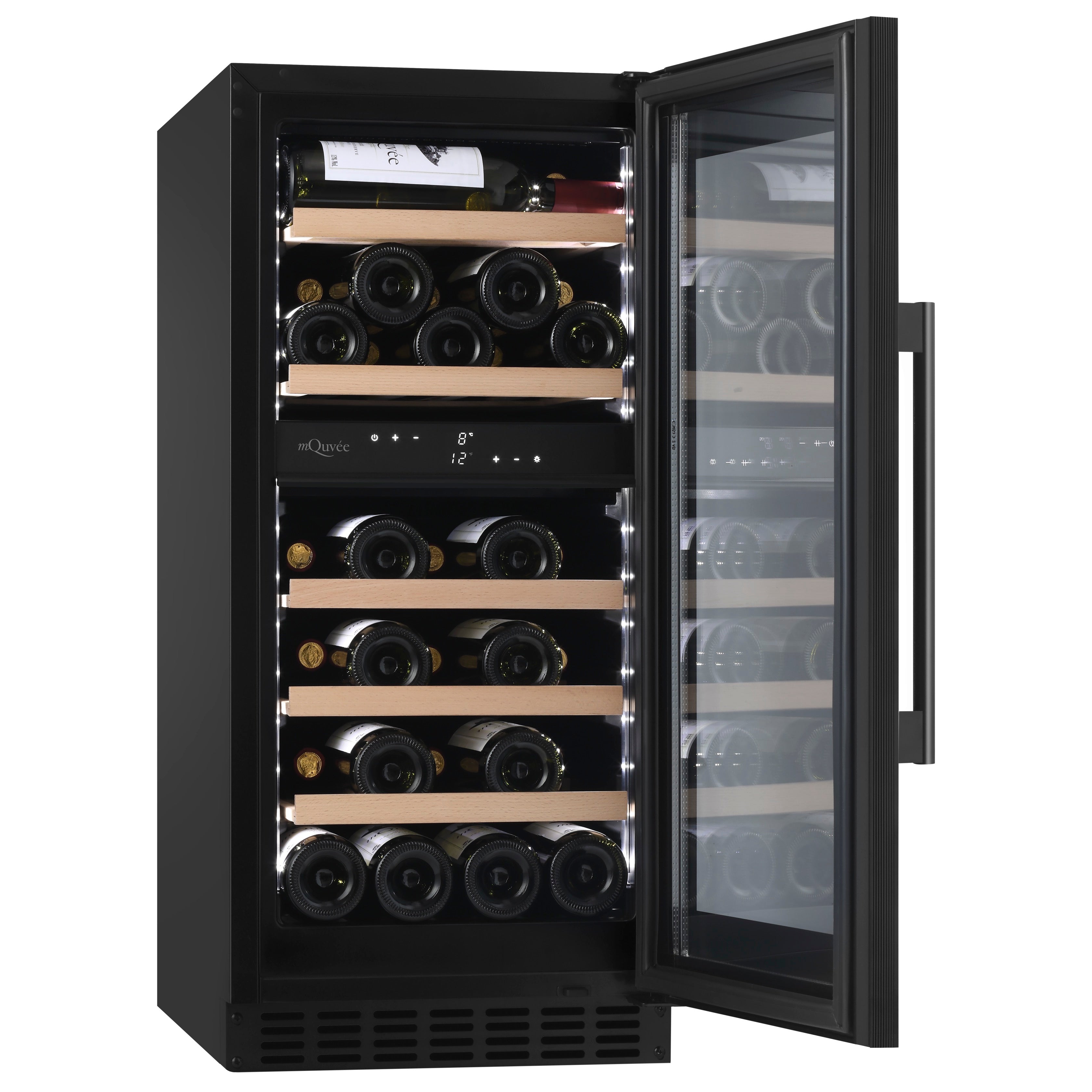 Weinkühlschrank 34 Flaschen WineCave 800 40D Fullglass Black