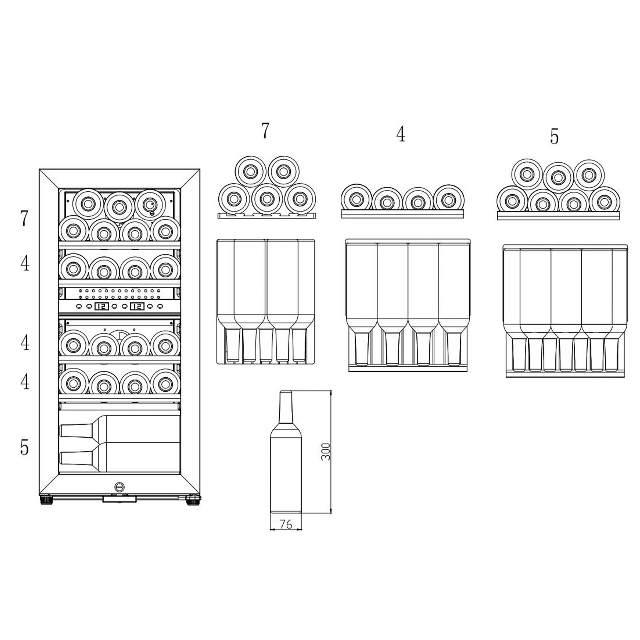 Weinkühlschrank 24 Flaschen WineExpert 24 Stainless