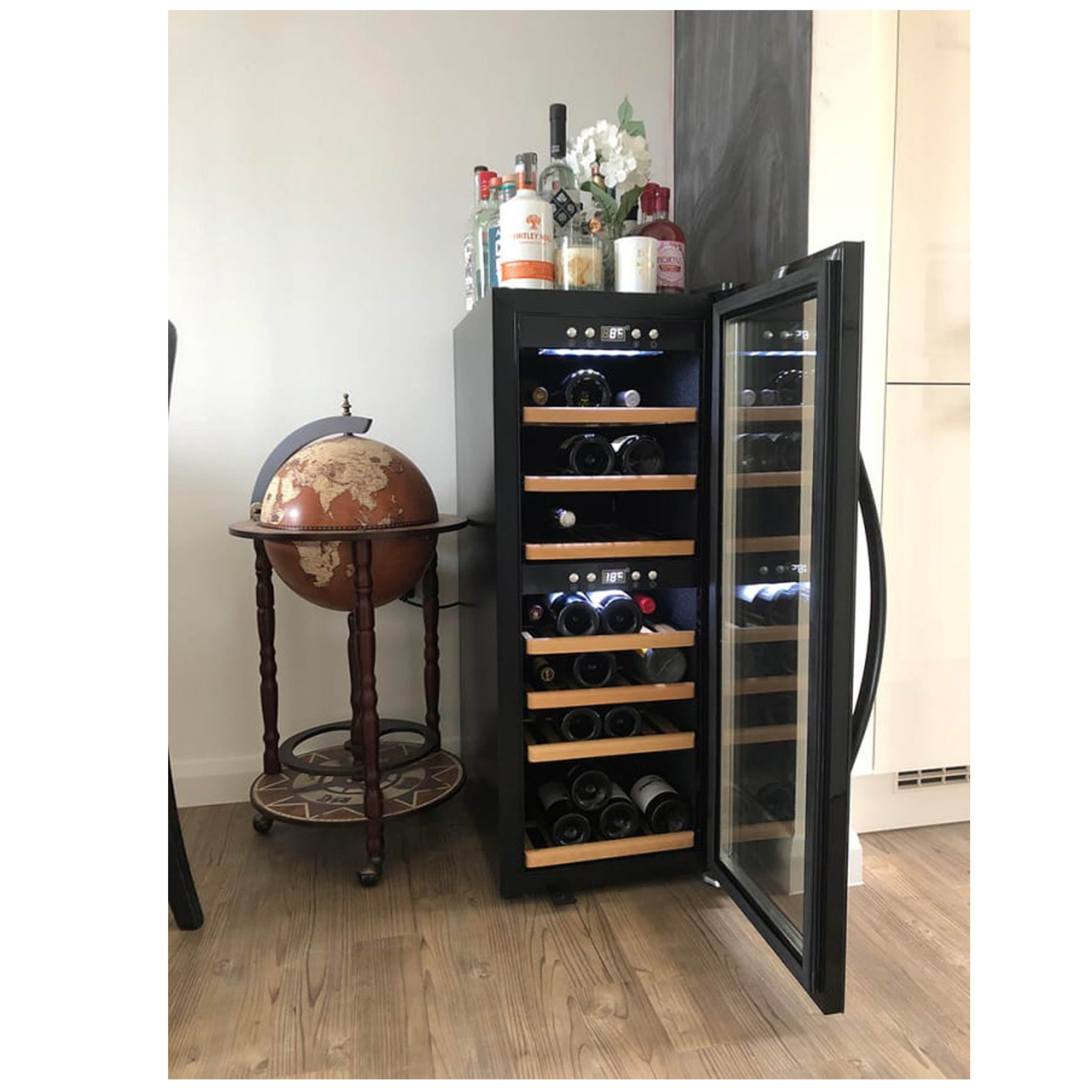 Weinkühlschrank 38 Flaschen WineExpert 38 Fullglass Black