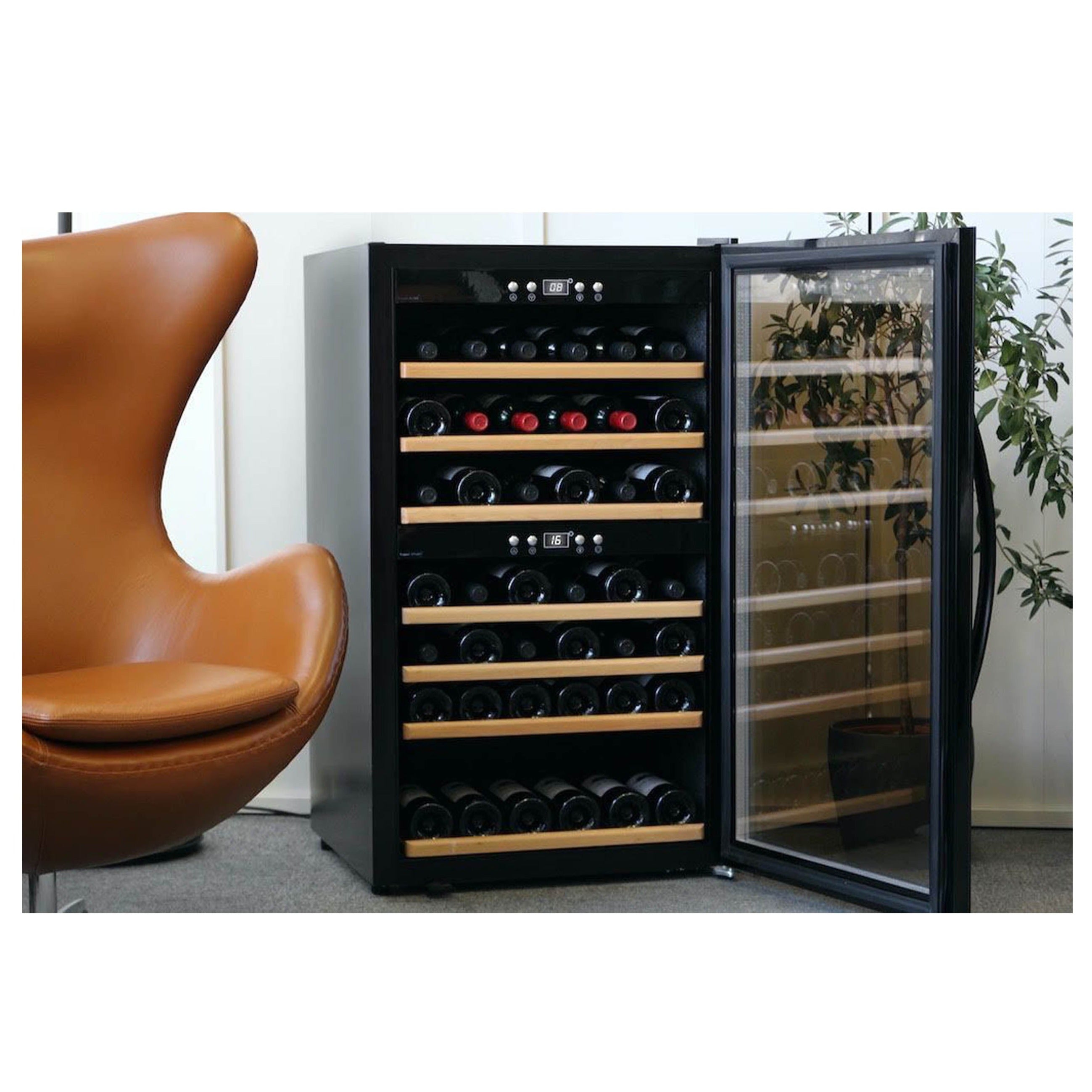 Weinkühlschrank 66 Flaschen WineExpert 66 Fullglass Black