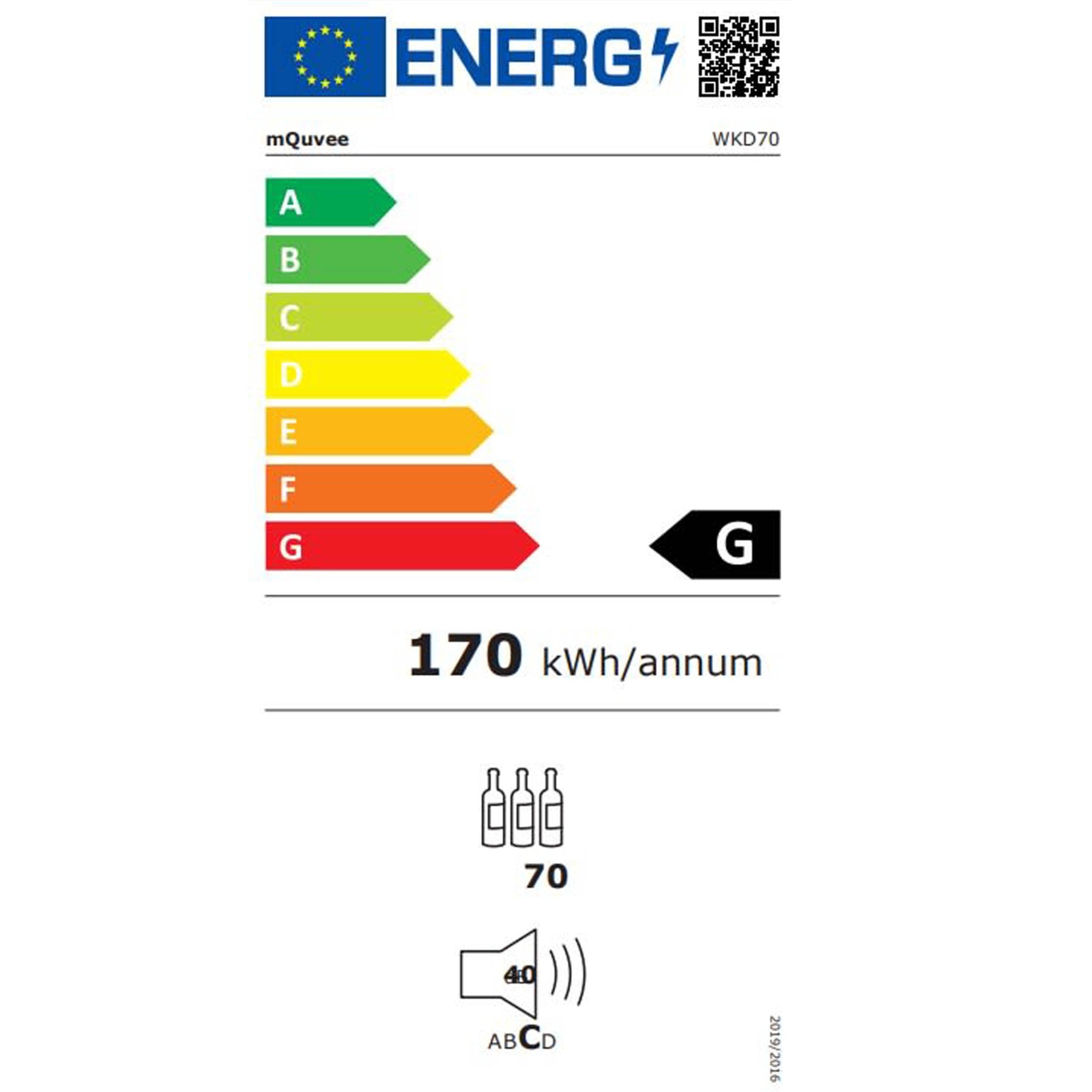 Weinkühlschrank 70 Flaschen WineKeeper 70D Stainless