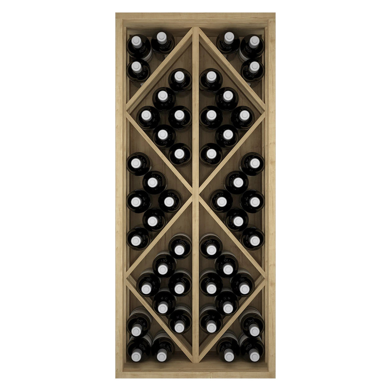 Weinregal aus Kiefernholz mit Rauten für 48 Flaschen, Expovinalia Godello EX2532