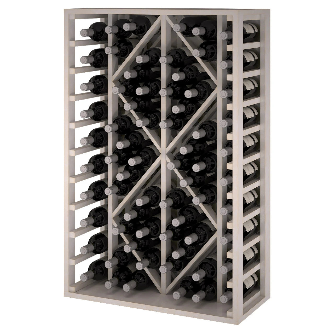 Weinregal aus Kiefernholz mit Rauten für 68 Flaschen, Expovinalia Godello EW2530