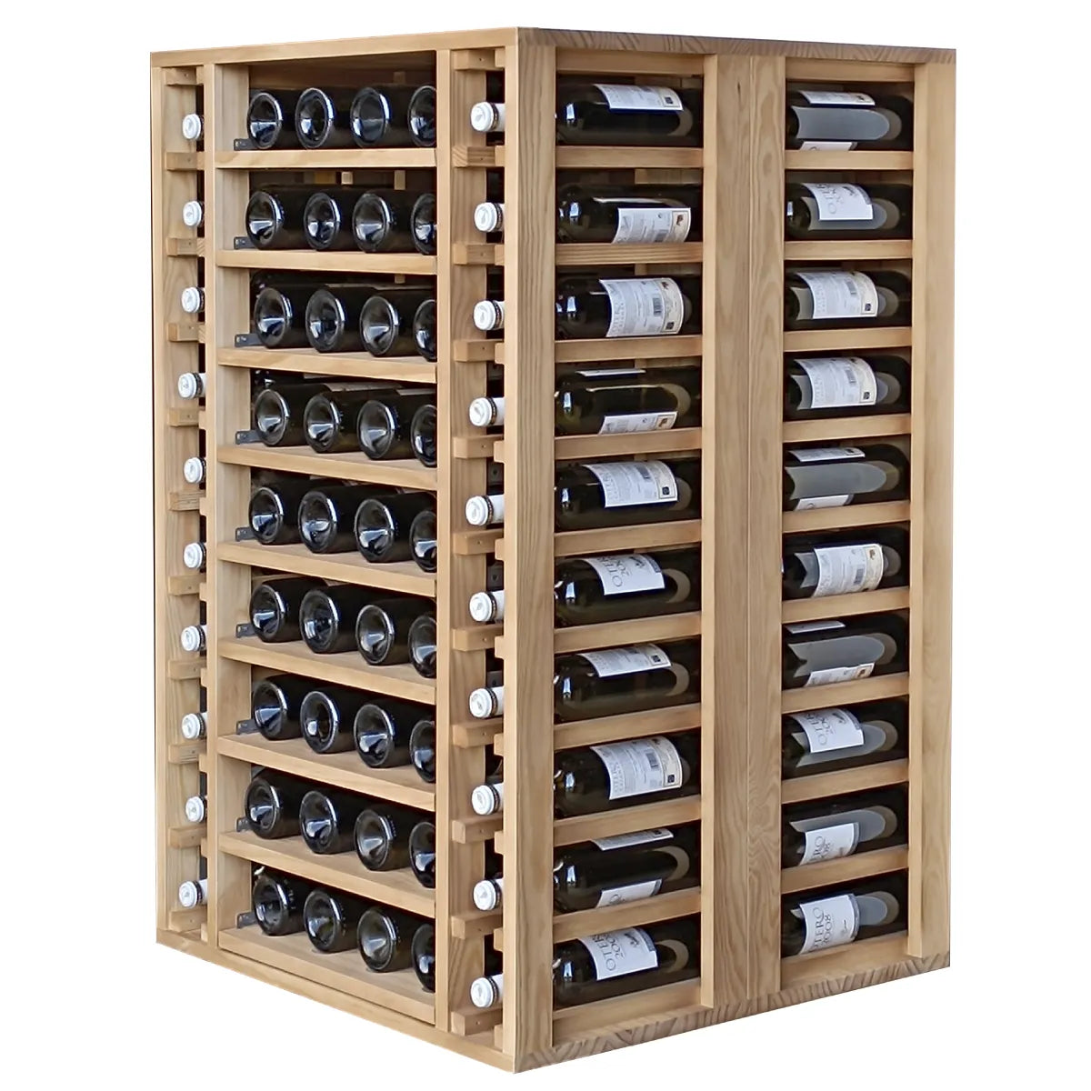 Wine rack for 103 bottles Expovinalia Arganza Godello 2548 – Pine with light oak finish – EX2548