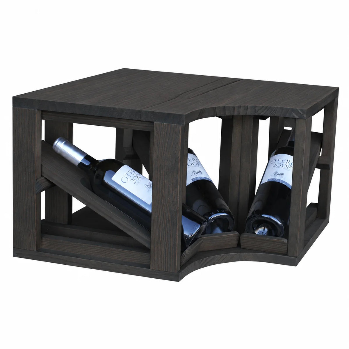 Wine rack for 3 bottles Expovinalia Villafranca Godello 2195 – Black pine – BX2195