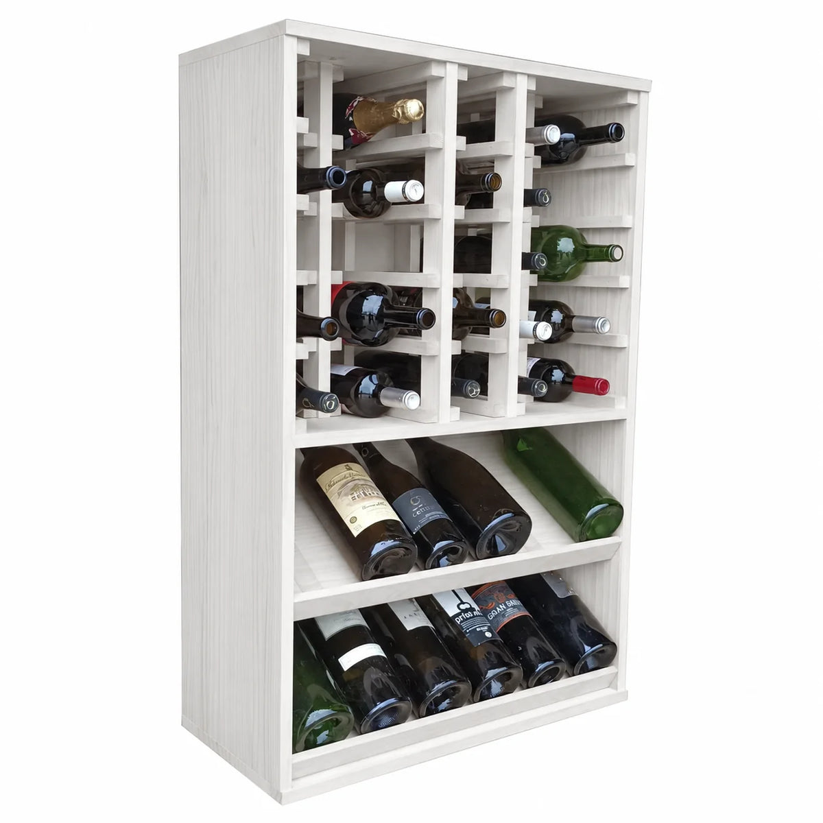 Wine rack for 37 magnum bottles Expovinalia Villafranca Godello 2093 – White pine – EW2093
