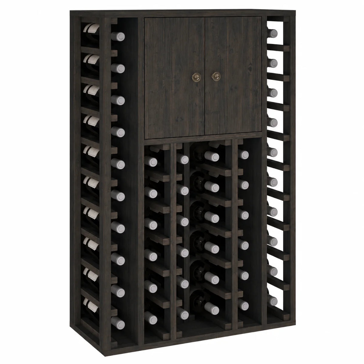 Wine rack for 46 bottles Expovinalia Cacabelos 1 Godello 2515 – Black pine – BX2515