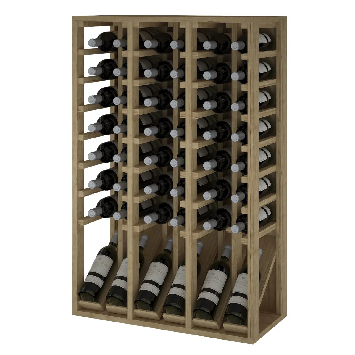 Wine rack for 48 bottles Expovinalia Villafranca Godello 2092 – Pine with light oak finish – EX2092