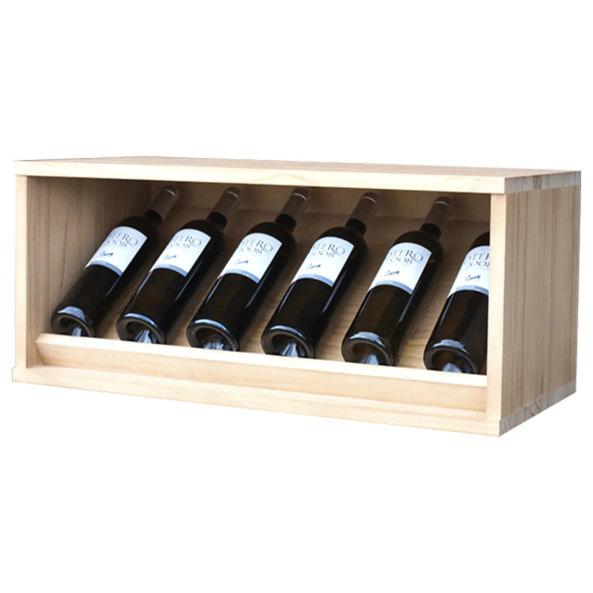 Wine rack for 6 bottles Expovinalia Villafranca Godello 2291 – Pine with light oak finish – EX2291