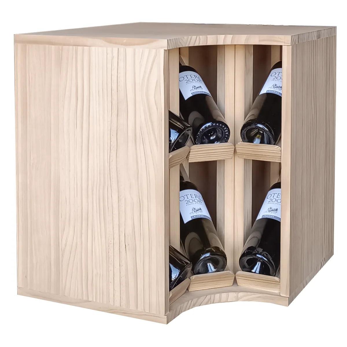 Wine rack for 6 bottles Expovinalia Villafranca Godello 2297 – Pine with light oak finish – EX2297