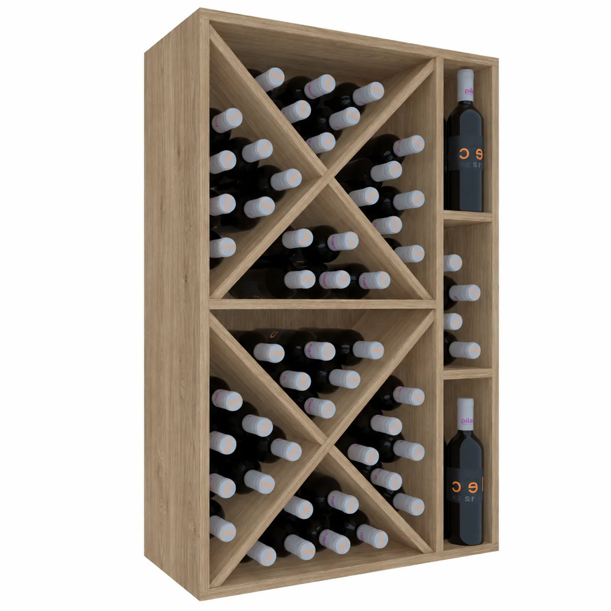 Wine rack for 66 bottles Expovinalia Corullón 2 Godello 2537 – Natural oak – ER2537