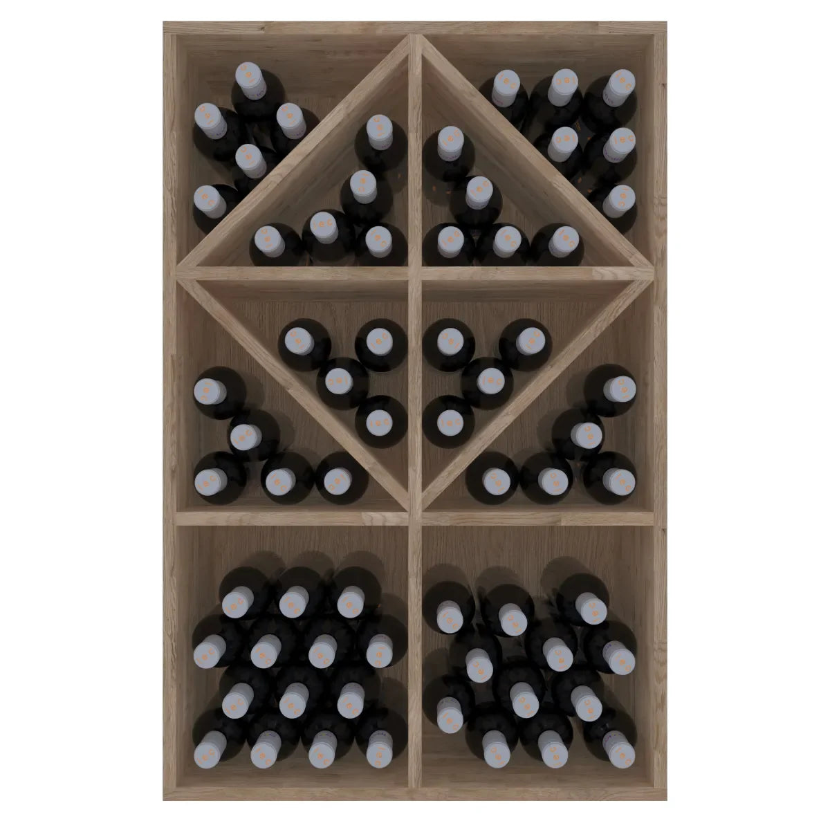 Wine rack for 70 bottles Expovinalia Toral Godello 2534 – Pine with light oak finish – EX2534