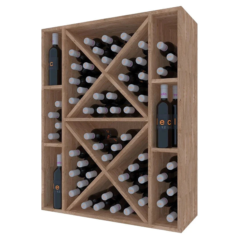 Wine rack for 90 bottles Expovinalia Toral Godello 2538 – Pine with light oak finish – view 2 – EX2538