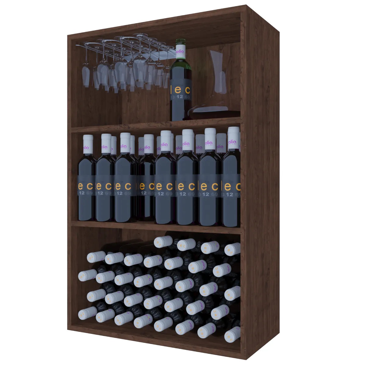 Wine rack for 96 bottles Expovinalia Corullón Godello 2523 – Dark pine – HX2523