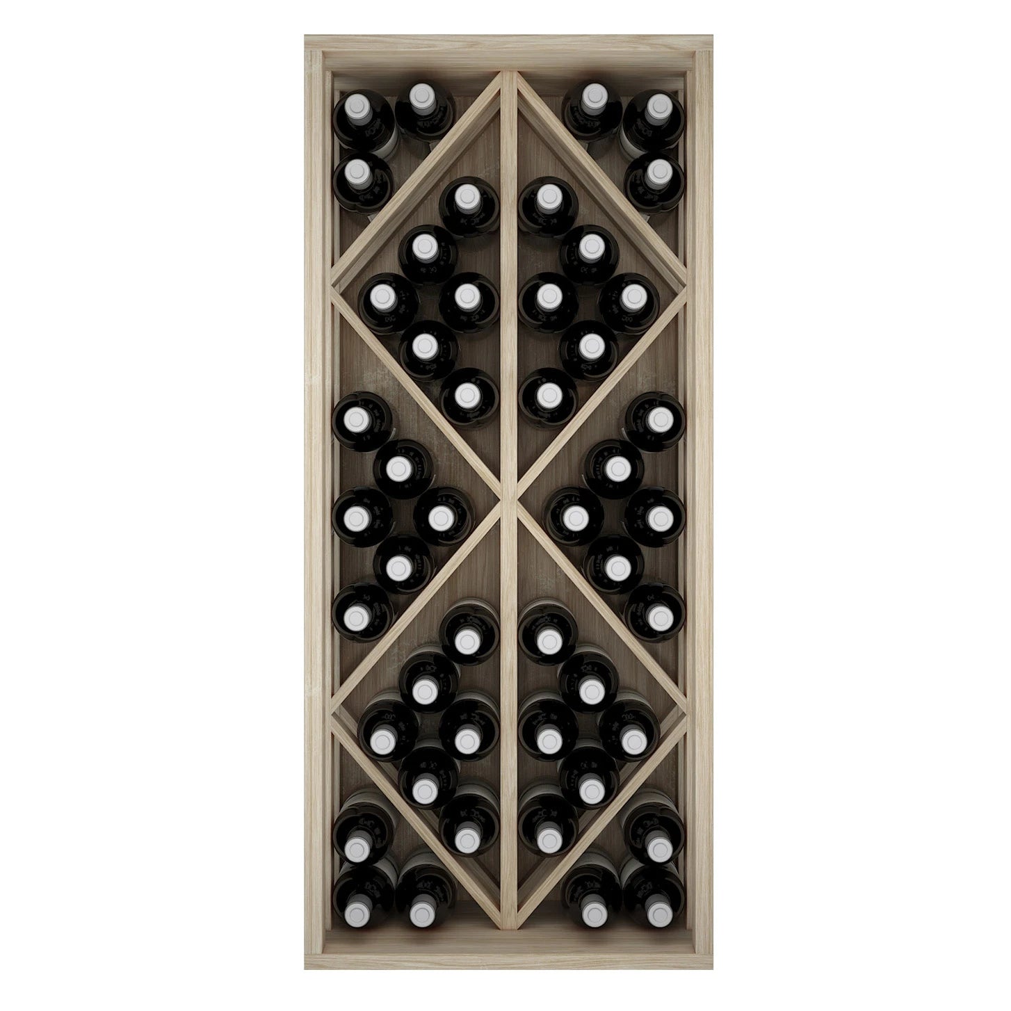 Weinregal aus Eichenholz mit Rauten für 48 Flaschen, Expovinalia Godello ER2532