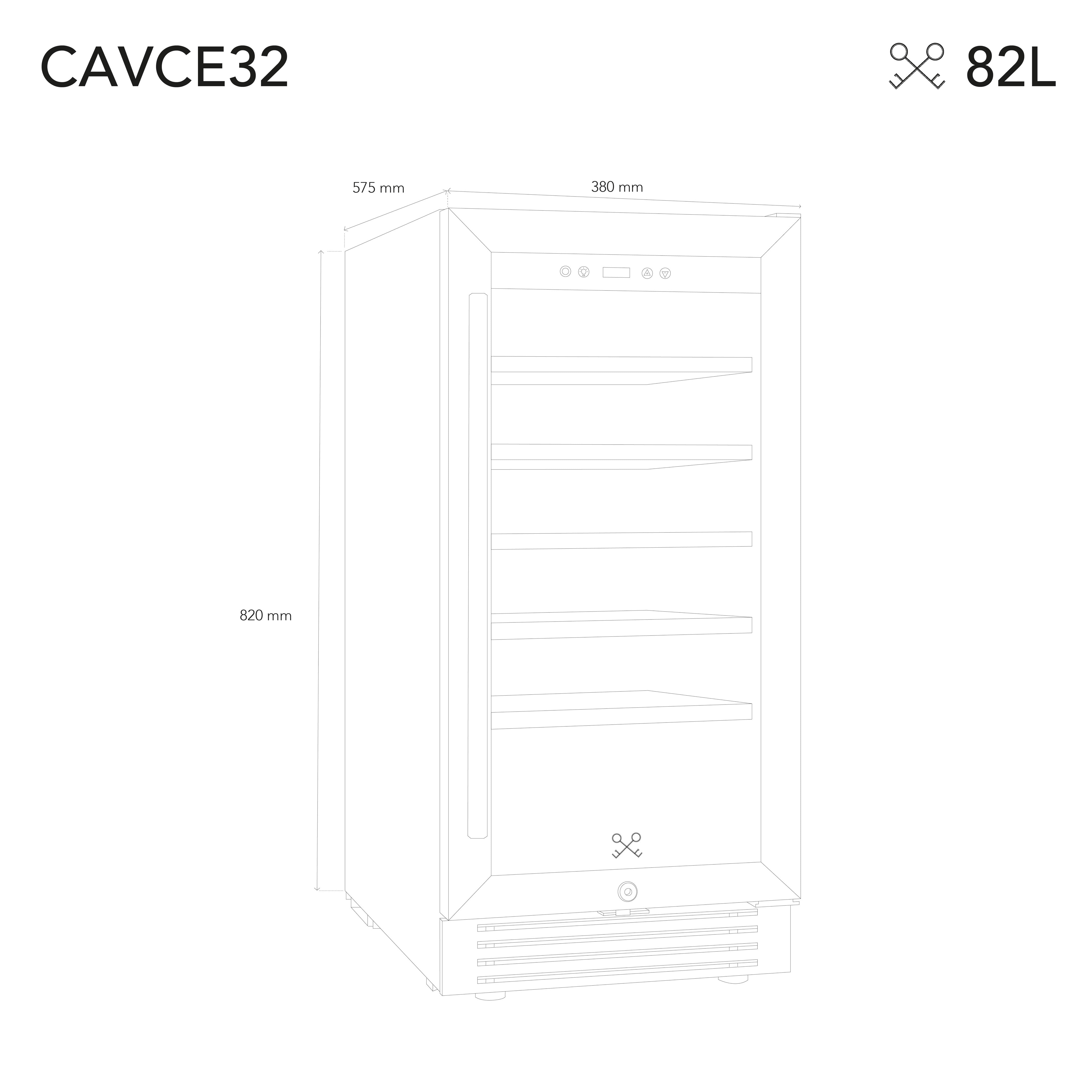 Weinkühlschrank 32 Flaschen CAVCE32